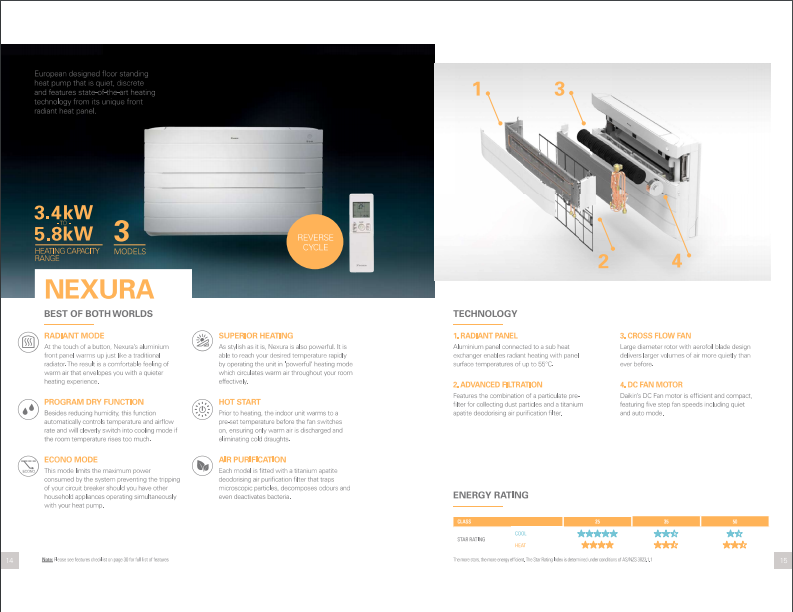 Daikin Nexura 1 Page Summary