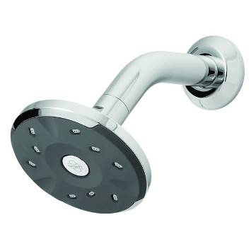 Methven Kiri Satinjet Ultra Low Flow shower head on Modern Arm KI215CP5