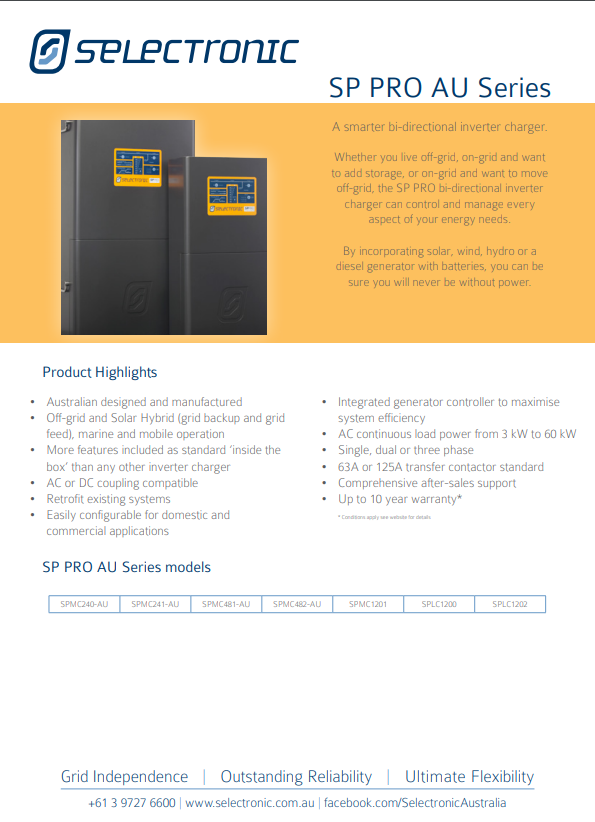 Selectronics SP PRO Series II Datasheet