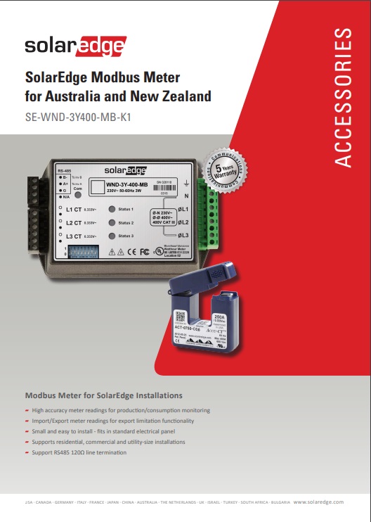 SolarEdge Modbus Meter Datasheet