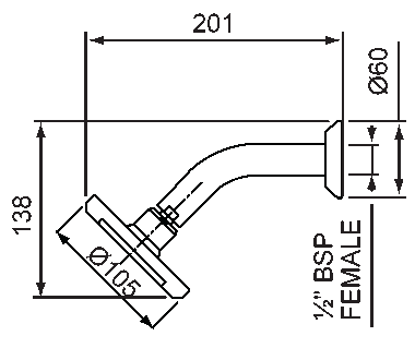 diagram_Showerhead_Rose_on_Modern_Arm