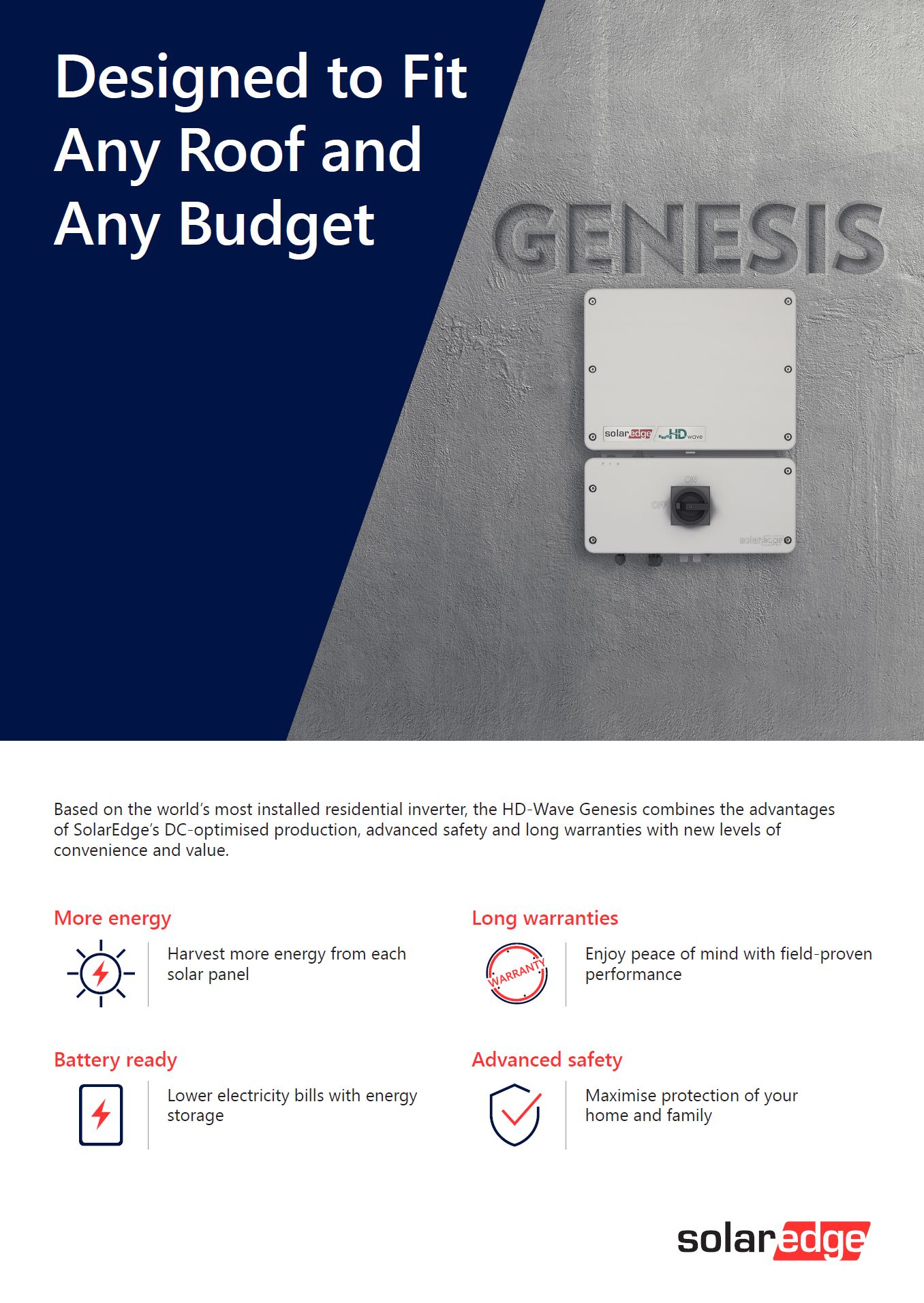 SolarEdge Home Genesis Flyer AU vJan2022 Page 1