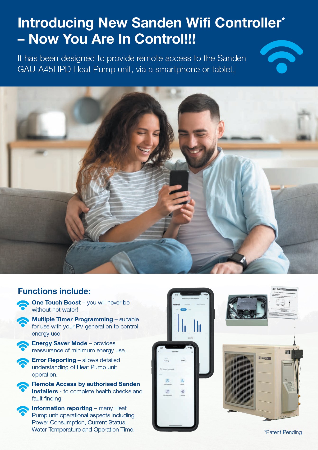 Sanden Heat Pump Wi-Fi Controller Image