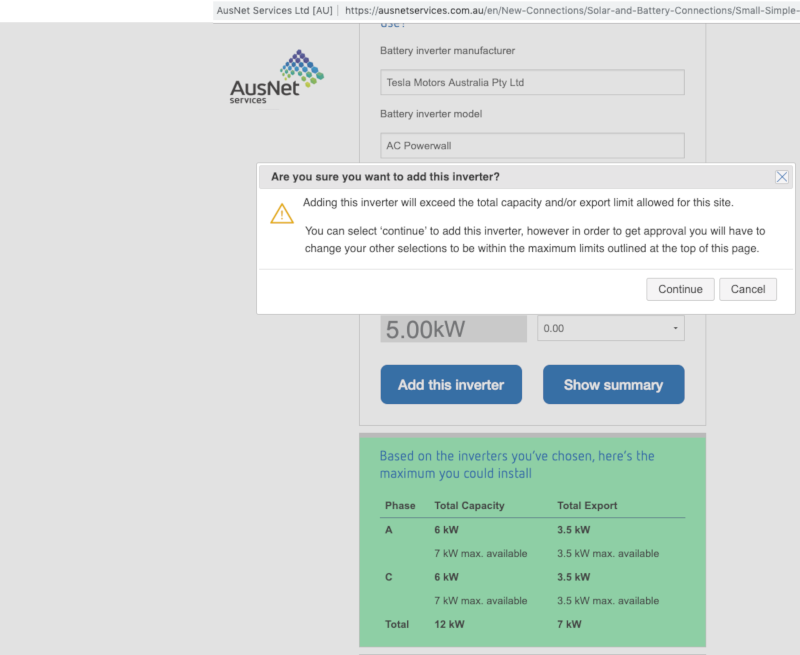 Ausnet reject application for Tesla PW2