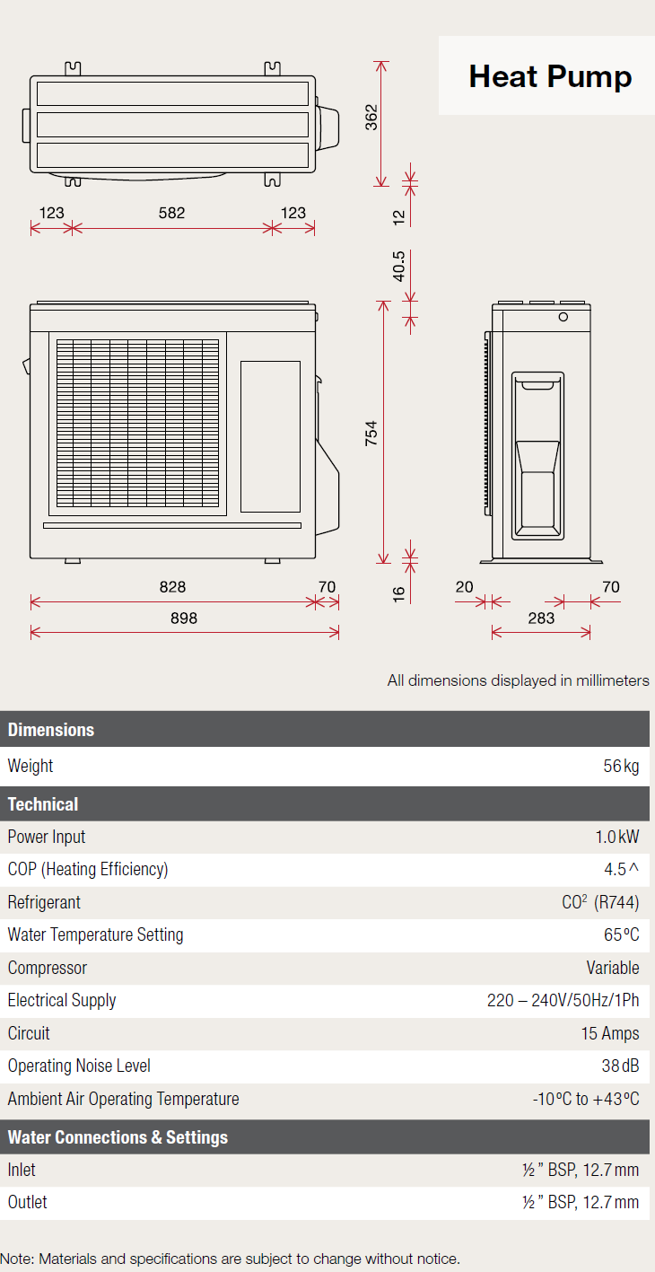 Sanden_G2_GAU-A45HPA_Specifications