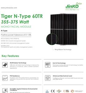 Jinko Tiger N-Type 60TR 370W Datasheet