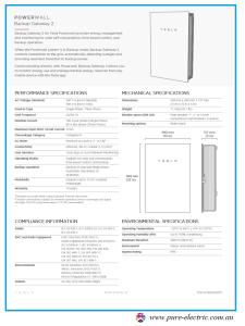 Tesla Powerwall Backup Gateway 2 Datasheet