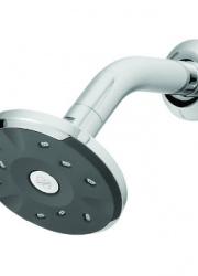 Methven Kiri Satinjet Ultra Low Flow shower head on Modern Arm KI215CP5