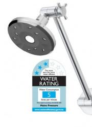 Methven Kiri Satinjet Ultra Low Flow shower head Conventional Dual Pivot Arm