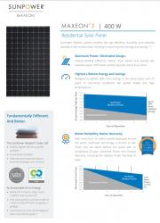 Sunpower Maxeon 3 400W Datasheet