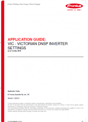 Victorian DNSP Inverter Settings (1st Dec 2019) - How to guide for Fronius inverters