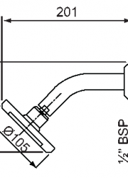 diagram_Showerhead_Rose_on_Modern_Arm