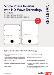 Solar Edge HD Wave Single Phase Inverter Configuration Australia