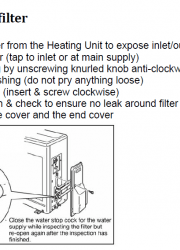 Sanden Eco Heat Pump Hot Water System EQTE G2 Cleaning the inlet filter