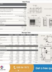 Sanden Eco Heat Pump Hot Water FQS FQV Specifications