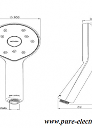 Methven Kiri Satinjet Ultra Low Flow MK2 handheld KRLFHSCP technical drawing